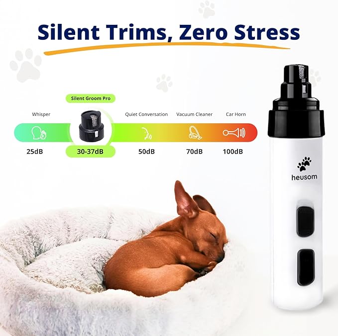 Save 10% on Silent Groom Pro Pet Nail Grinder + Pet Paw Trimmer
