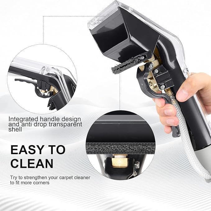 【Upgrade】Universal Upholstery Attachment with 12-FT Hose,Compatible with Rug Doctor Mighty Pro,X3,Wide Track Carpet Cleaner,Clean Carpet,Stair, Mattresse,Remove Dirt and Odor,2-Year Warranty