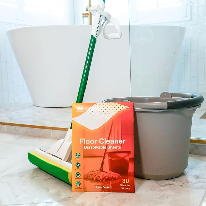 Sample Sheet Pack | Includes: 1 Laundry, 1 Toilet Cleaner, 1 Floor Cleaner & 1 Foaming Hand Soap Dissolvable Sheets (Concentrated, Compostable, Sustainable Cleaning Solution)