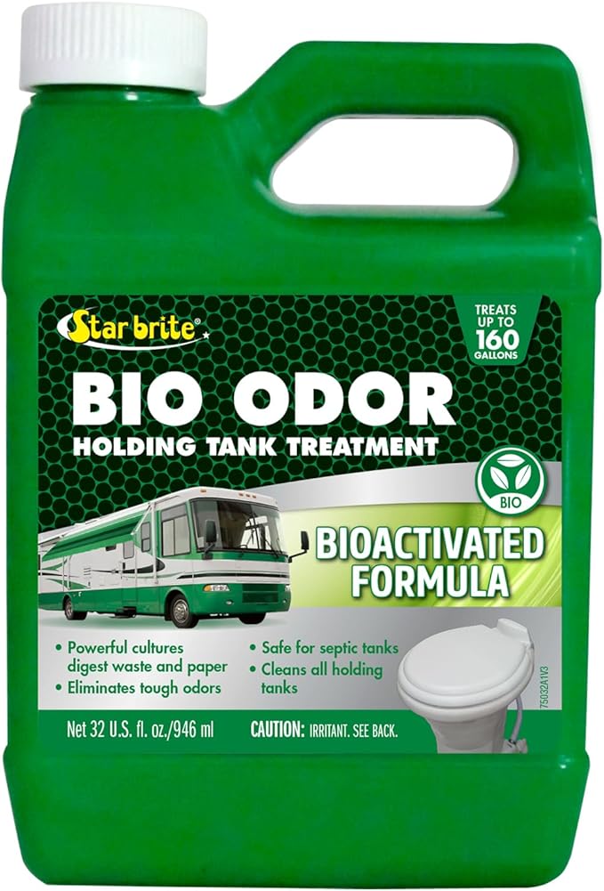 STAR BRITE Bio Odor Holding Tank Treatment - Bioactivated Formula for Waste & Odor Control - Long-Lasting, Campground-Friendly Deodorizer