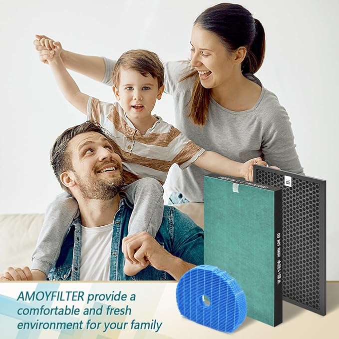 1 Set KC850U Filter Compatible with Sharp KC850U Filter Replacement Air Pur-ifier Model KC-850U, H13 Ture HEPA for Home Clean, Acti-vated Car-bon for Smoke, Odors