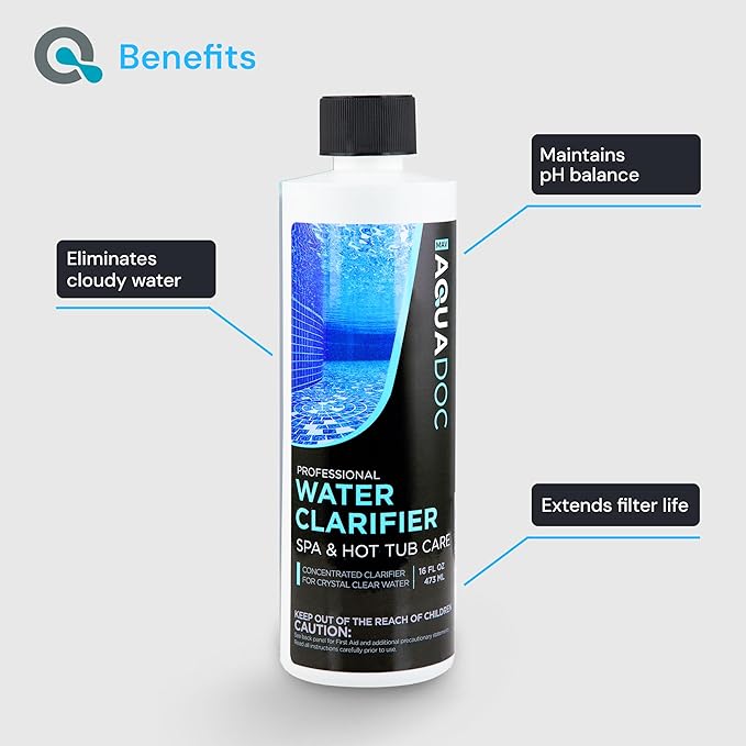 AquaDoc Spa Clarifier & Spa Defoamer Hot Tub Chemical Kit - Includes 16oz Water Clarifier & 16oz Anti-Foam for Hot Tubs