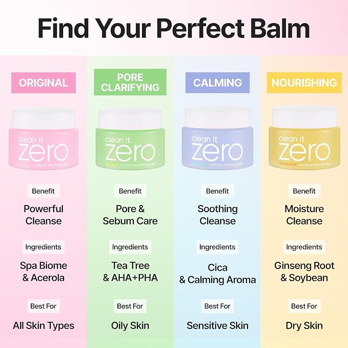 BANILA CO Clean it Zero Original Cleansing Balm | Korean Makeup Remover, Cleansing Oil, Facial Cleanser for All Skin Types | Vegan | Made with Acerola Berry & Vitamin C (100ml / 3.38 fl. oz)