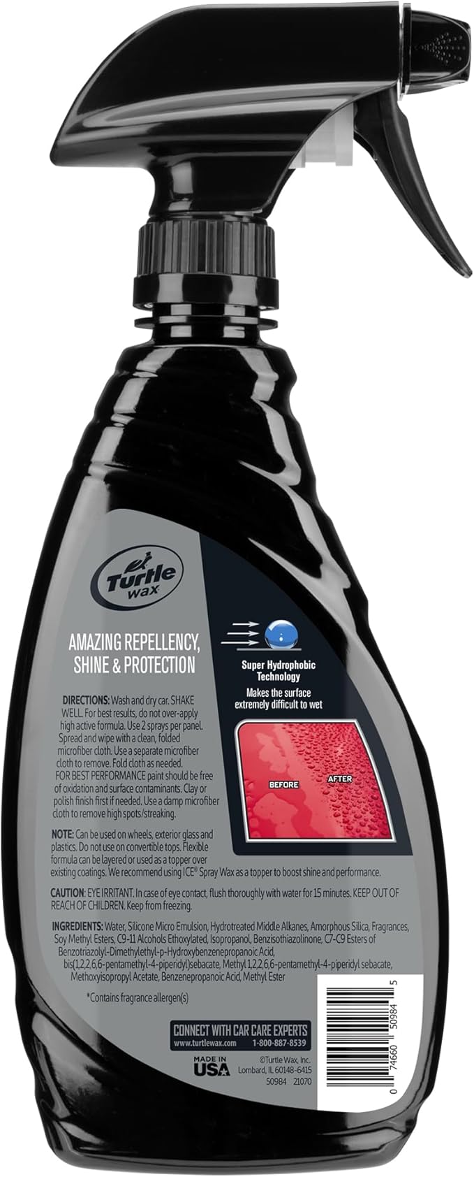 Turtle Wax ICE Seal N Shine, Car Wax Sealant, High Gloss Shine, Insane Water Beading and Durable Paint Protection, Carnauba Wax Infused, For Paint, Wheels, Glass, Plastics and More, 16oz (Pack of 3)