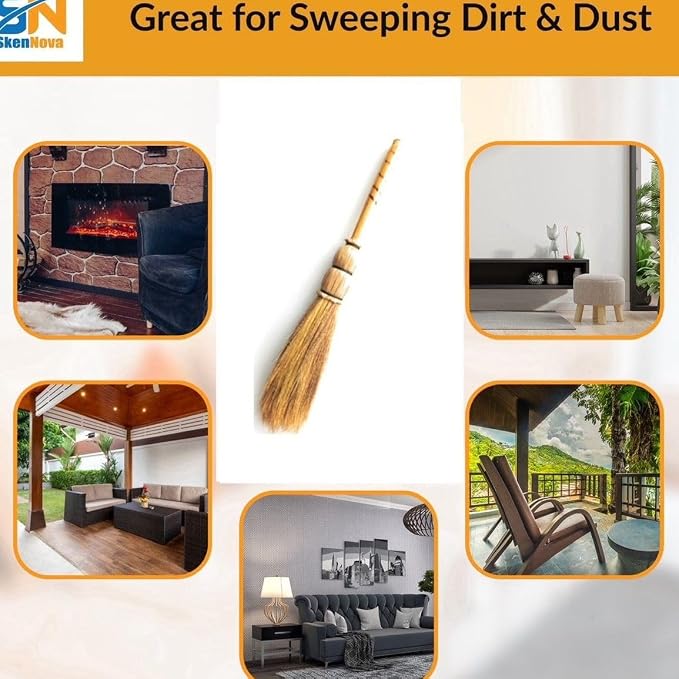 Small & Tiny Dusting Whisk Broom Grass Handmade