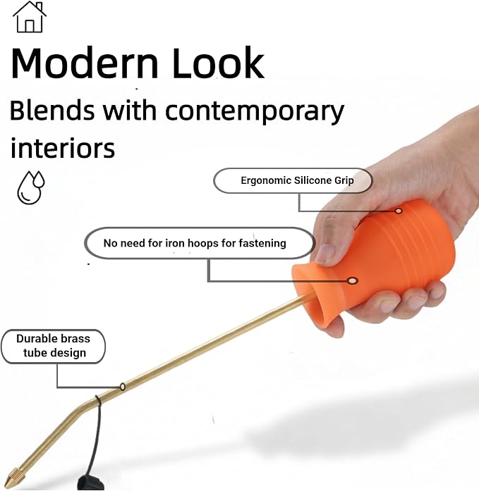 Powder Duster/Large Diatomaceous Earth Bulb Duster/Powder Applicator - Diatomaceous Earth Bulb Duster/Applicator(Orange)