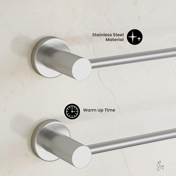 Swiss Madison Claire 3-Bar Electric Towel Warmer Heated Towel Racks for Bathroom in Chrome