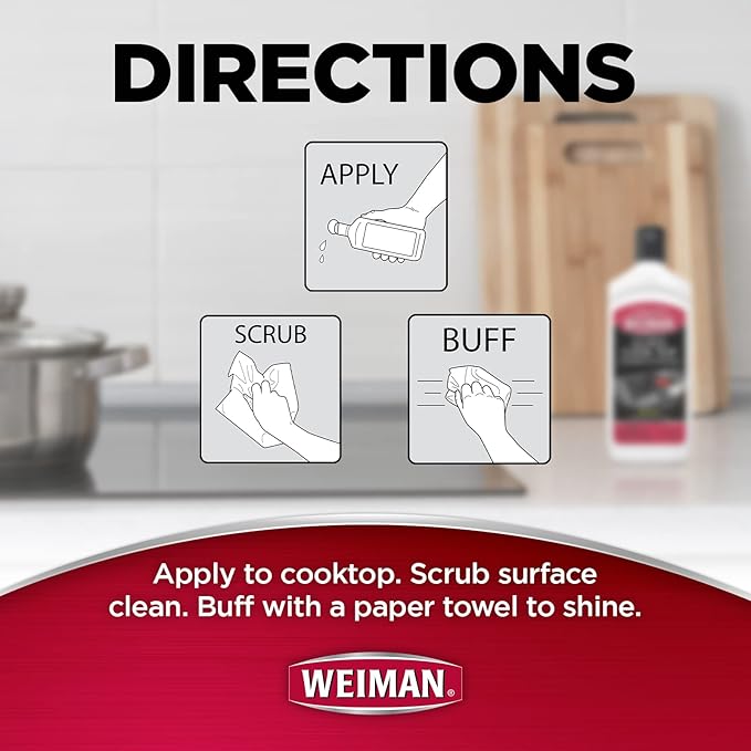 Weiman Cooktop Cleaner and Polish 10 Ounce 2 Pack