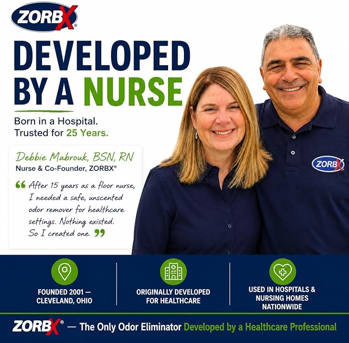 ZORBX Unscented Odor Eliminator Spray 64 Oz – Hospital-Grade Permanent Odor Remover for Pet & Human Urine, Smoke & Strong Household Odors – Carpet, Upholstery, Mattress, Bathroom, Car & More
