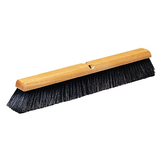 SPARTA Flo-Pac Horsehair Floor Sweep, Floor Brush for Cleaning, 24 Inches, Black, (Pack of 12)