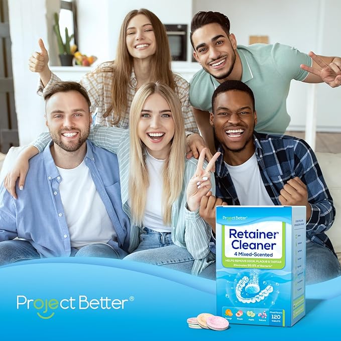 Retainer Cleaner Tablets & Denture Cleaning Tablets （5-mixed favor,156 denture cleaning tablets）