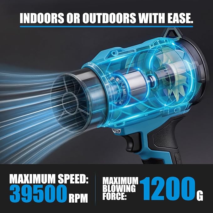 21V Brushless Cordless Blower 6.0Ah 39,500 RPM（Suitable for Makita Batteries.） CBH1