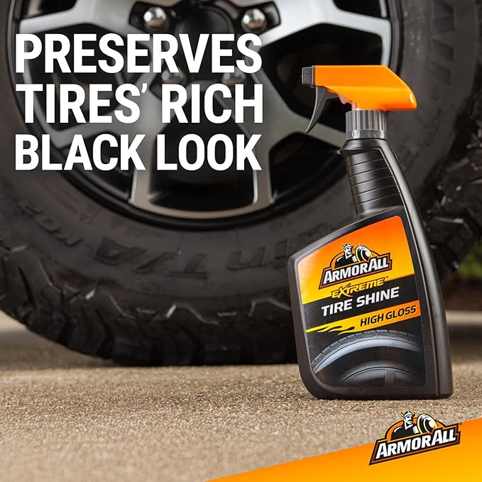 Armor All Tire Shine, One-Step Tire Shine Spray for Precise, Even Shine and Minimal Overspray, 2 Count