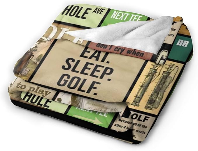 Tijuboni Golf Throw Blanket Golf Gifts for Men Women Girls Boys Kids Adults Soft Flannel Fleece Blanket for Couch Sofa Bed Home Decor 60"x80"