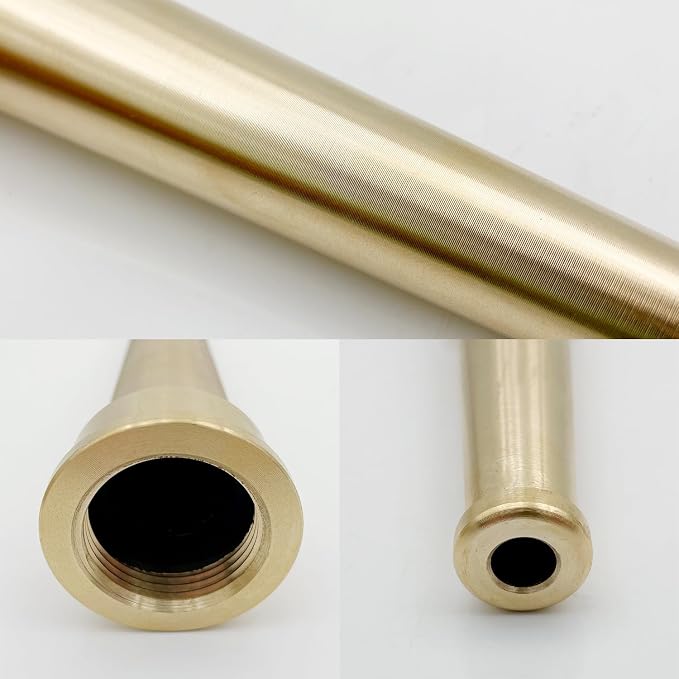 SAFBY Brass Fire Equipment, Plain Hose Nozzle, 2" NPSH (NPT), 12" Length, 9/16" Orifice (2" NPSH/NPT)