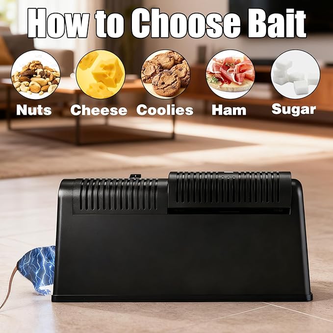 Electric Mouse Trap,Plug in Mouse Trap, Continuous Use of Electric Shock to Kill Mice. Indoor Mouse Traps for House Attic Garage to Deal with Rampant Mice (1)