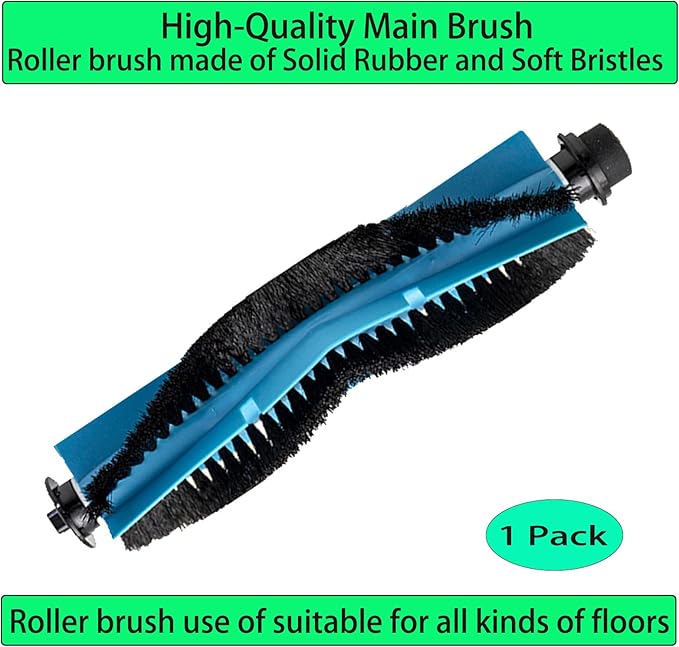 Replacement for Loorow AT800 Accessories : Replace Part for Loorow AT800 3-in-1 Robot Vacuum 1 Main Brush 4 Side Brush 3 Filter 3 Mop Pad 3 Dust Bag (14 Pack)