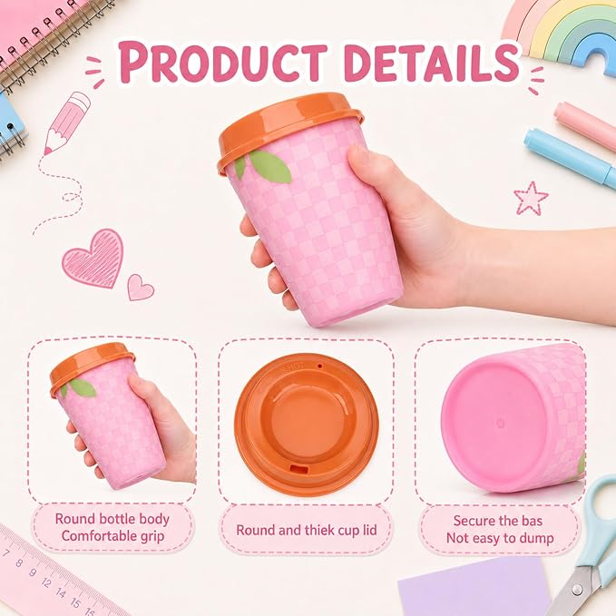 Skylety 24 Pcs Back to School Cups Bulk 12oz Classic and Pastel Style Reusable Plastic Coffee Cups with Lids First Day of School Gifts for Teachers Students Party Favors Supplies (Pastel)