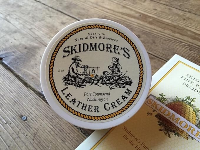 Skidmore’s Original Leather Cream, All Natural Non Toxic Water Repellent Formula Cleans, Conditions, and Protects your Leather, 16 Oz
