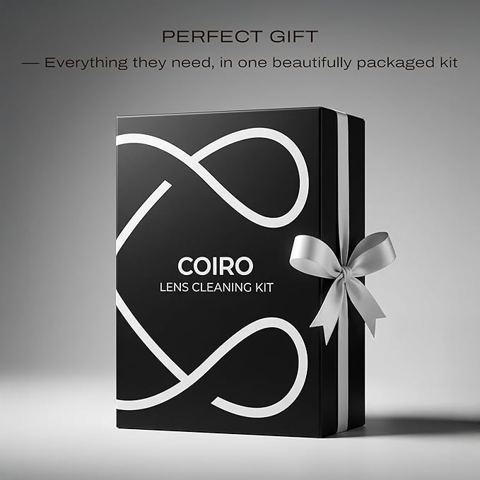 C Coiro Camera Lens Cleaning Kit 7 in 1 – Lens Pen, Air Blower, Sensor Cleaning Swabs, Lens Cleaner Spray, Wet Wipes 5 Pac, Microfiber Wipe – DSLR Mirrorless Full Frame