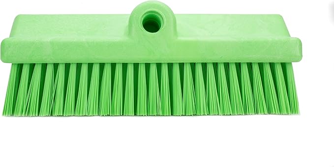 SPARTA 40423EC75 Plastic Floor Scrub Brush, Wall Brush, Equipment Brush With Nonabsorbent Bristles For Industrial Kitchens, Hospitals, Commercial Cleaning, 4 Inches, Lime