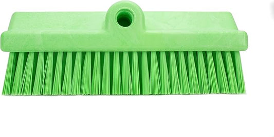 SPARTA 40423EC75 Plastic Floor Scrub Brush, Wall Brush, Equipment Brush With Nonabsorbent Bristles For Industrial Kitchens, Hospitals, Commercial Cleaning, 4 Inches, Lime