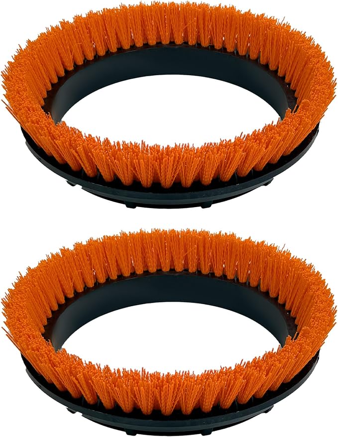Commercial 237047 Nylon Carpet Orbiter Brush, 12" Diameter, Polypropylene Bristle Brush for ORB550MC Orbiter Floor Machine, Orange(2 PCS)