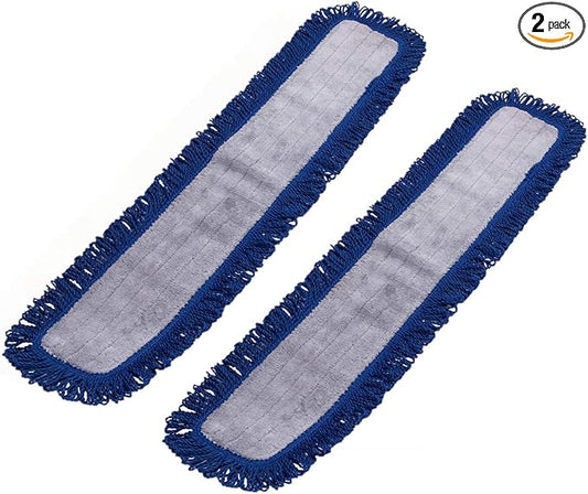 Real Clean 36 Inch Fringe Microfiber Dust Mop Pads (Pack of 2)