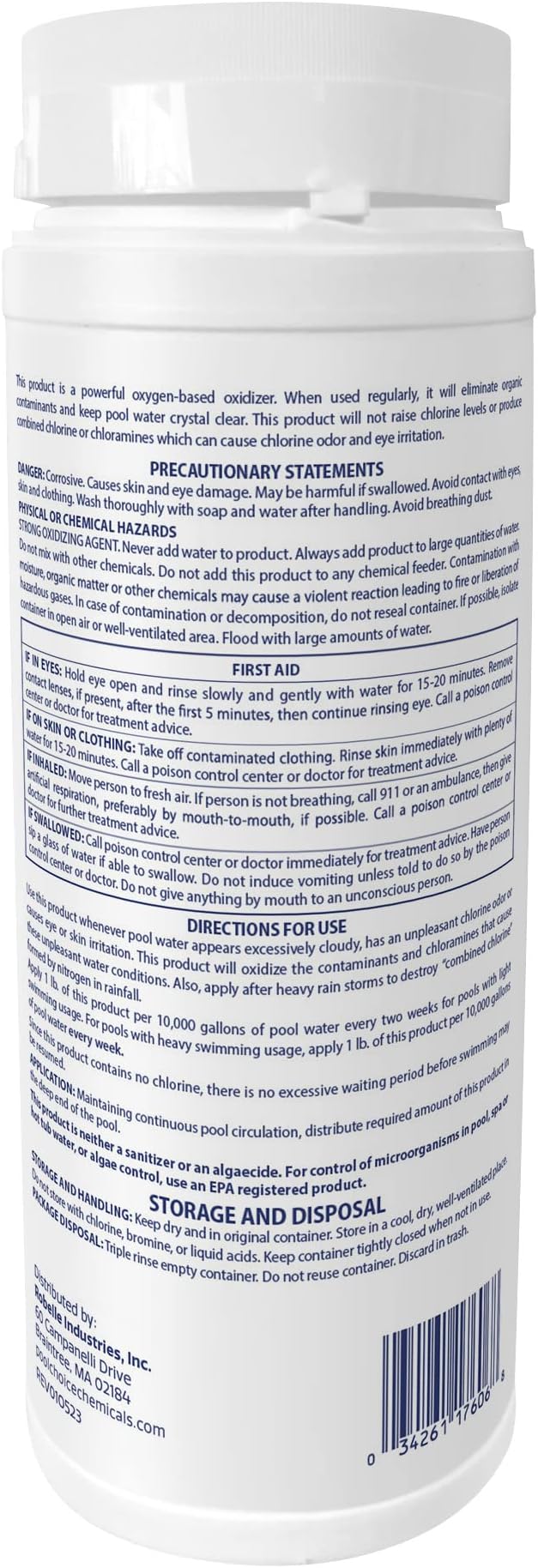 SpaChoice 2-Pounds 4-Pack Premium Re-Energize, Non Chlorine Pool Shock, Made in USA
