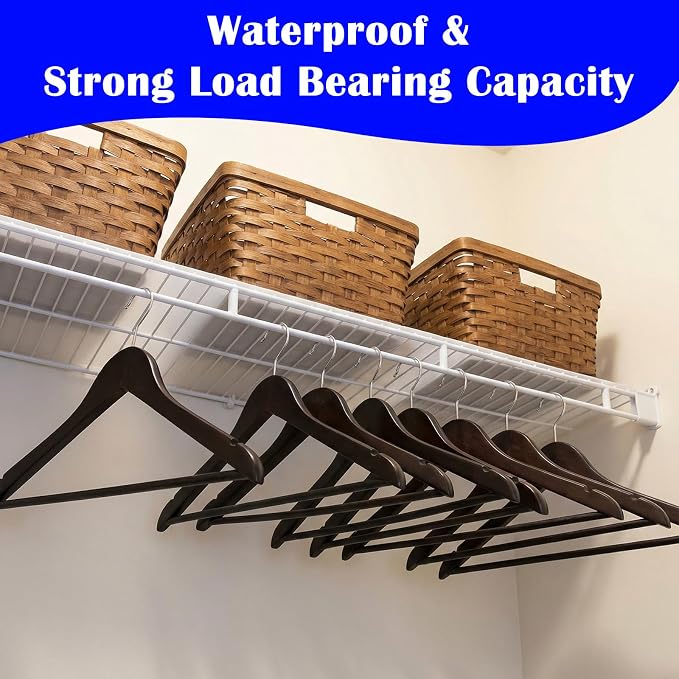 10 Pcs 12 x 48 Inch Frosted Plastic Shelf Liner Waterproof Non Adhesive Shelf Mats for Wire Shelves Strength Wire Shelving Cover for Kitchen Shelving Unit Pantry Cabinet Storage, Clear