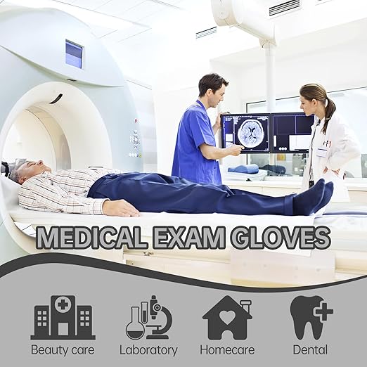 Jointown Nitrile Exam Gloves, 200 Pcs, 3.5 Mil Medical Black Gloves Disposable Latex Free Medium Powder-Free For Exam, Food Prep Cleaning, M