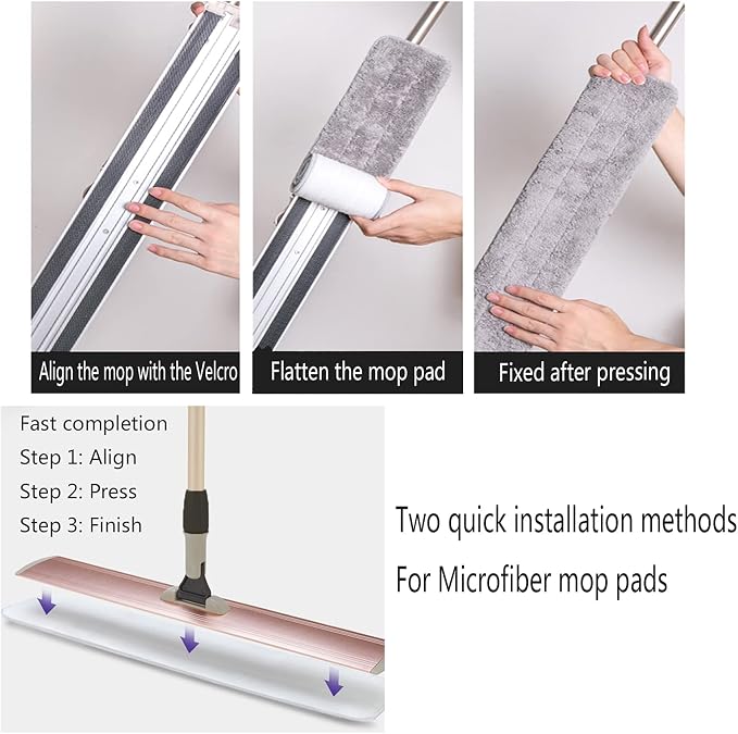 18 Inch Microfiber Floor mop Pads 6 Pack Microfiber Mop Replacement Heads for Wet Dry Mops Premium Floor Cleaning Pads Reusable Best Home Cleaning mops dust Hardwood Tile Kitchen