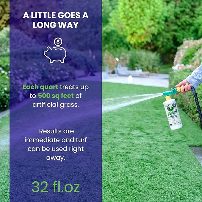 BioTurf BioS+ Artificial Turf Cleaner for Pet Urine Outdoor - Pet Odor Eliminator for Artificial Grass Dog Urine Cleaner - Organic, Non-Toxic - Safe for Use Around Kids, Pets, & Plants, 32oz