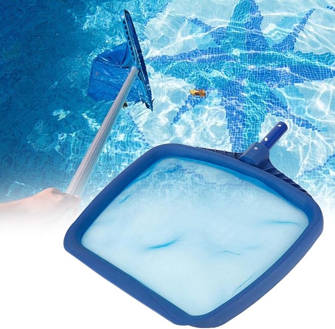 21.18 * 16.10 Inch Swimming Pool Leaf Rake Fine Mesh Frame Net Fish Pond Skimmer Cleaner