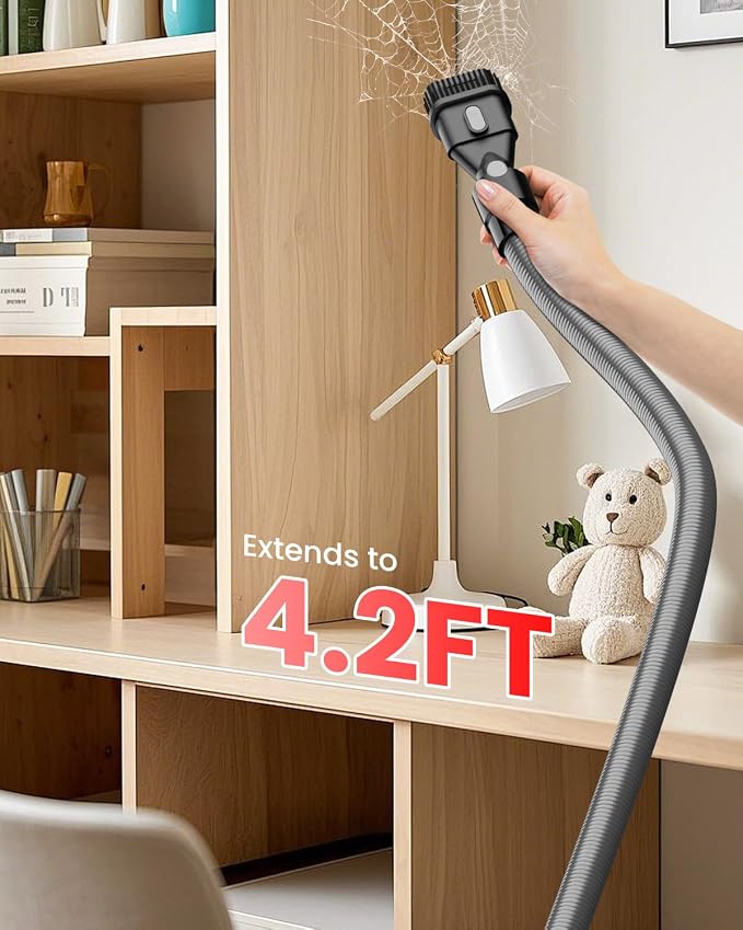 Cordless Vacuum Cleaner for Milwaukee Battery, 7-in-1 Lightweight Stick Vacuum with HEPA Filter, 35KPA Suction, 350W Brushless Motor, 3 Modes for Carpet, Floor, Car (Battery Not Included)