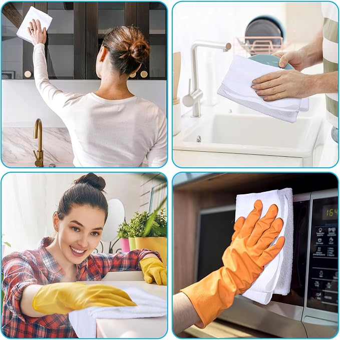 Patelai 6 Pieces Sublimation Dishtowel Absorbent Multi Purpose Kitchen Dish Towels Blank DIY Dishcloth Bathroom Towel for Fall Christmas Kitchen Home Decor,16 x 24 Inch