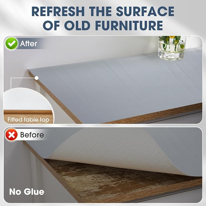 Drawer and Shelf Liner, Non-Slip Kitchen Cabinet Liners Non-Adhesive Thick Strong Grip Waterproof Washable Mats Protect Dresser Shelves Cupboard Bathroom Cabinets, Pure Gray, 24 in X 30 FT