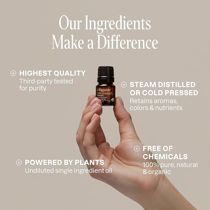 Cliganic Organic Aromatherapy Essential Oils Gift Set (Top 8 - The Iconics), 100% Pure - Peppermint, Lavender, Eucalyptus, Tea Tree, Lemongrass, Rosemary, Frankincense & Orange