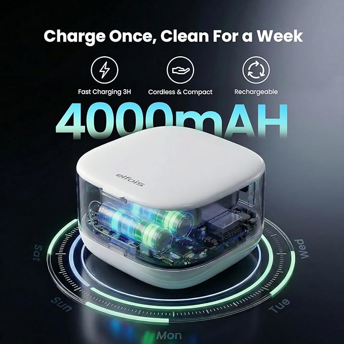 Portable Ultrasonic Retainer Cleaner with UV - Cordless Rechargeable Cleaner Machine for Invisalign, Aligners, Night Guards, Dentures | Travel-Ready with Built-in Mirror
