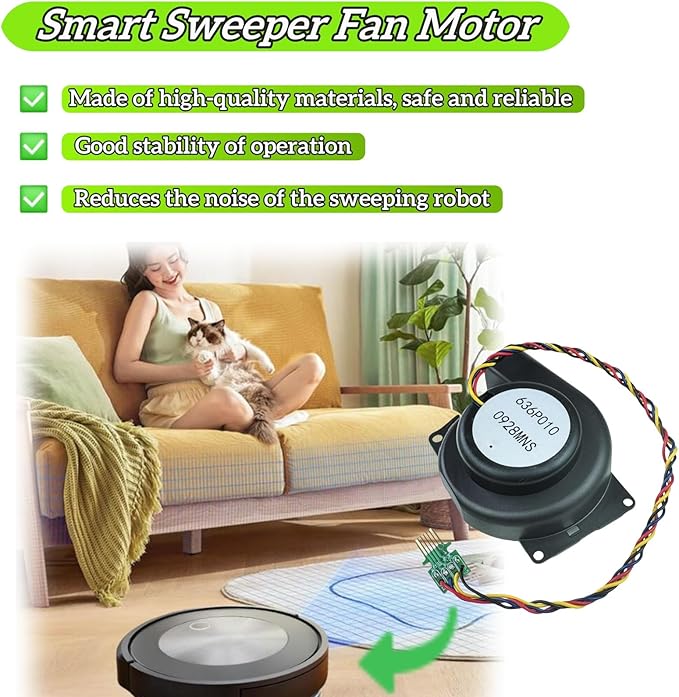 Upgrade Vacuum Cleaner Engine Ventilation Motor Fan Compatible with iRobot Roomba i1 i2 i3 i4 i5 i6 i7 i8 i9 J8 J9 Sweeper Fan Module, Smart Sweeper Fan Vacuum Motor Replacement Accessories