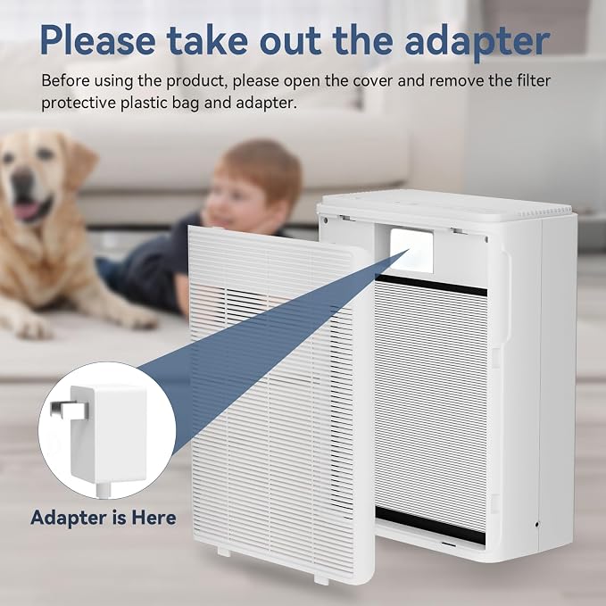 AIUZLK Air Purifiers for Home Large Room Up to 2000 sqft,Powerful 24W Moter,For Pets Dander Hair Smoke Odor Wildfire,0.1 Micron H13 HEPA Filter,22dB Low Noise Bedroom,Room Air Purifiers