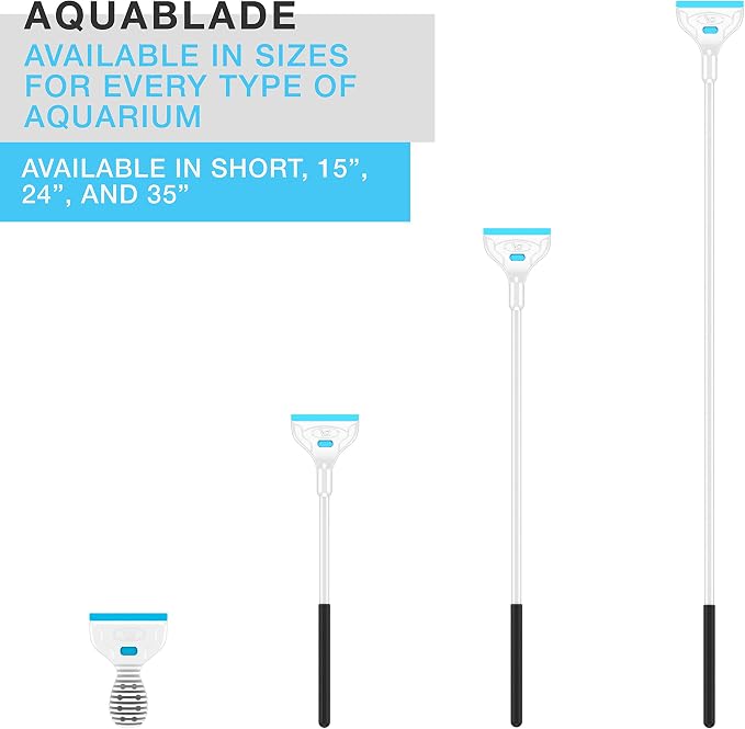 Continuum Aquatics AquaBlade P - Acrylic Safe Aquarium Scraper w/ Plastic Blade, Long, 24-inches