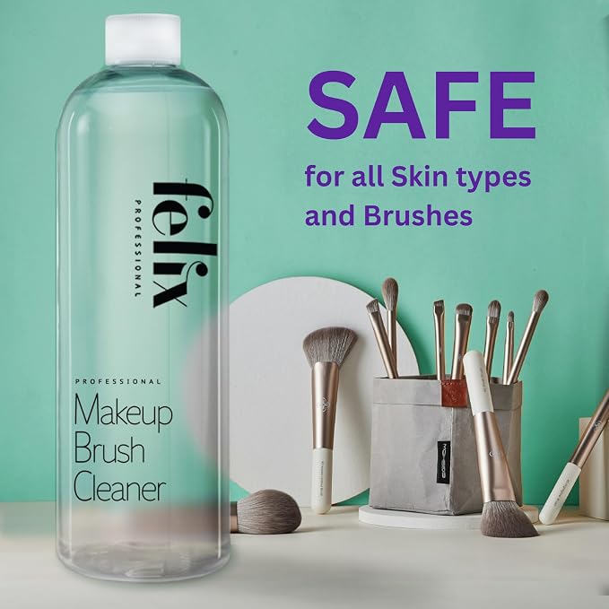 Makeup Brush Cleaner - Deep clean Rinse Free Quick Dry - Ideal for Cleaning and Odorizing Natural and Synthetic Make-up Brushes (32 Fl Oz)