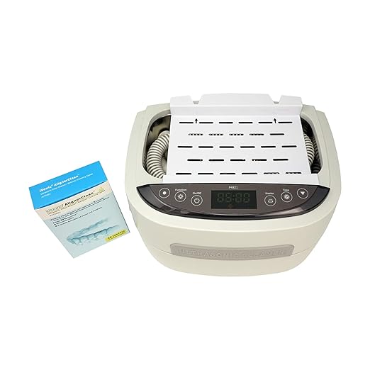 iSonic Ultrasonic CPAP Deep Cleaner (Small) P4821-CPAP, 2.6Qt/2.5L, 110V for North America, with SS. Weight Bracket, Cleaning Tablet, Beige