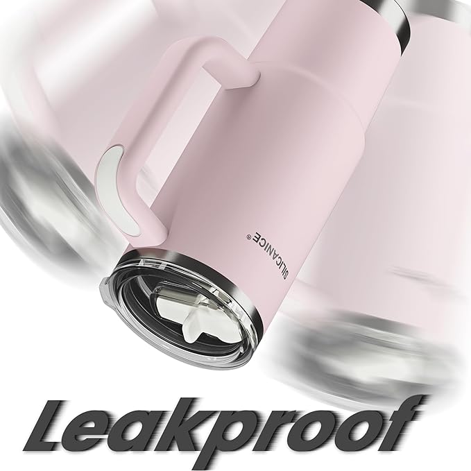 For Travel & Gym – Never Drink from a Moldy Lid Again: 30oz Hygienic Tumbler, 100% Leakproof Lid & Removable Foldable Spout. Reinforced Base, Fits Cup Holders- Pink Sand