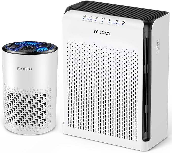 M200L Air Purifiers for Home Large Room 2200ft² + KJ067L Air Purifiers for Bedroom