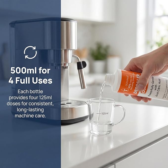 Complete Care Kit for Hard Water & Well Users, Compatible with Nespresso Vertuo Coffee Machines, 16.9 fl Oz Gentle Descaler (4 Uses), 8 Cleaning Tablets & 8 Capsule Foil Seals