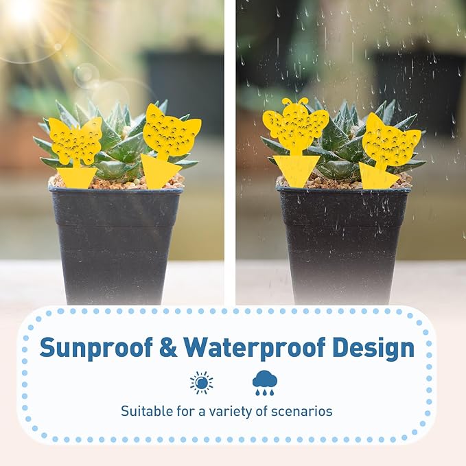 96 Pack Fruit Fly Traps for Indoor Outdoor, 3 Shapes Yellow Sticky Bug Traps, Double-Side Fungus Gnat Killer for Houseplants, Mosquitos, Flying Insects