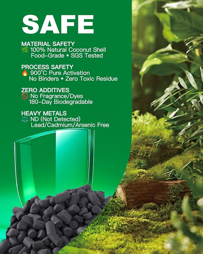 2.8 lb Activated Charcoal Filter Refill for Kitchen Waste Composters, Replacement Activated Charcoal Filters Compatible with Electric Countertop Compost Bin