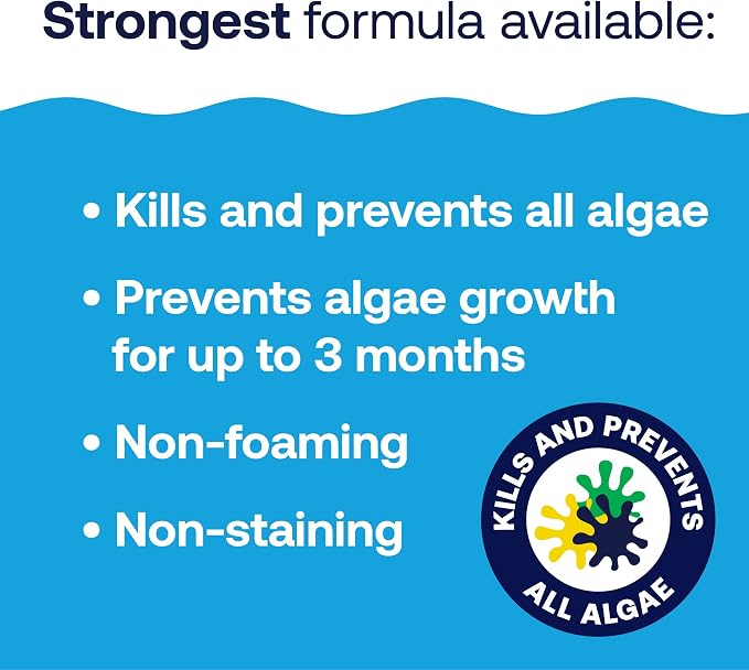 HTH 67089 Swimming Pool Care Algae Guard Ultra, Swimming Pool Chemical, Long Lasting Formula, 32 fl oz